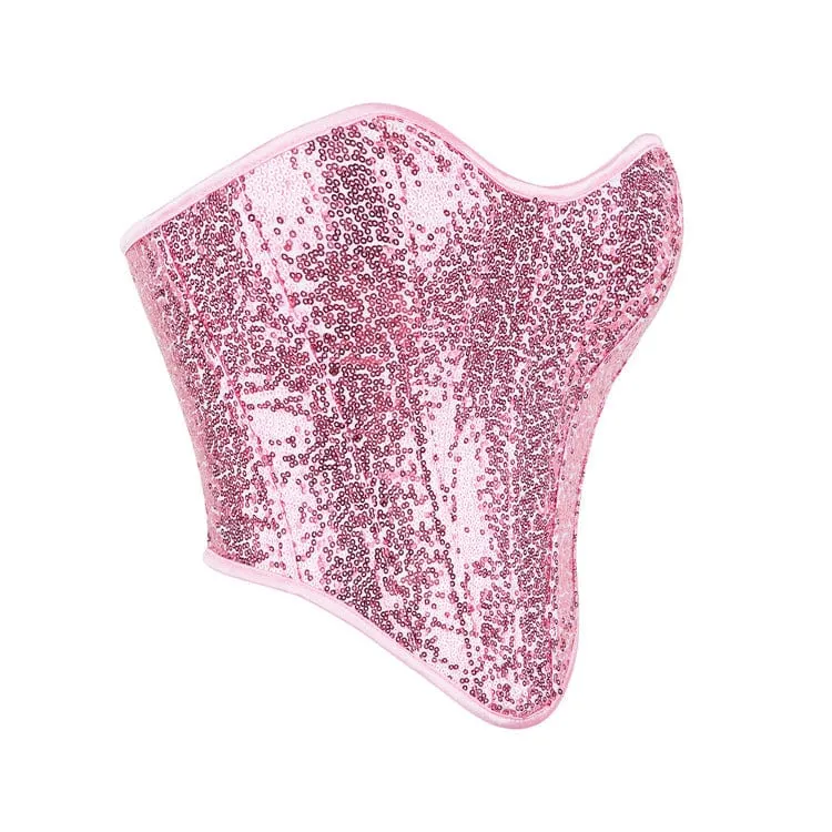 Damen-Brustkorsett „Lolita“ mit glitzernden Pailletten