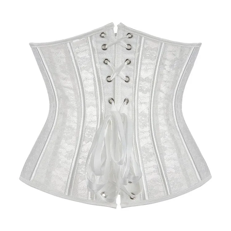 Damen Gothic-Unterbrustkorsett mit floraler Spitze und Splice