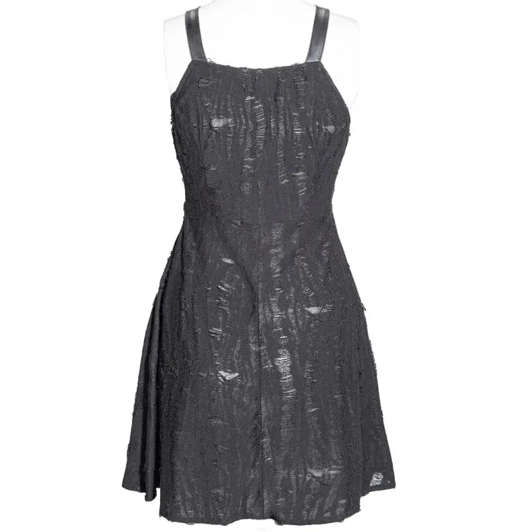 Damen-Slipkleid mit Punk-Riemen und Schnürung