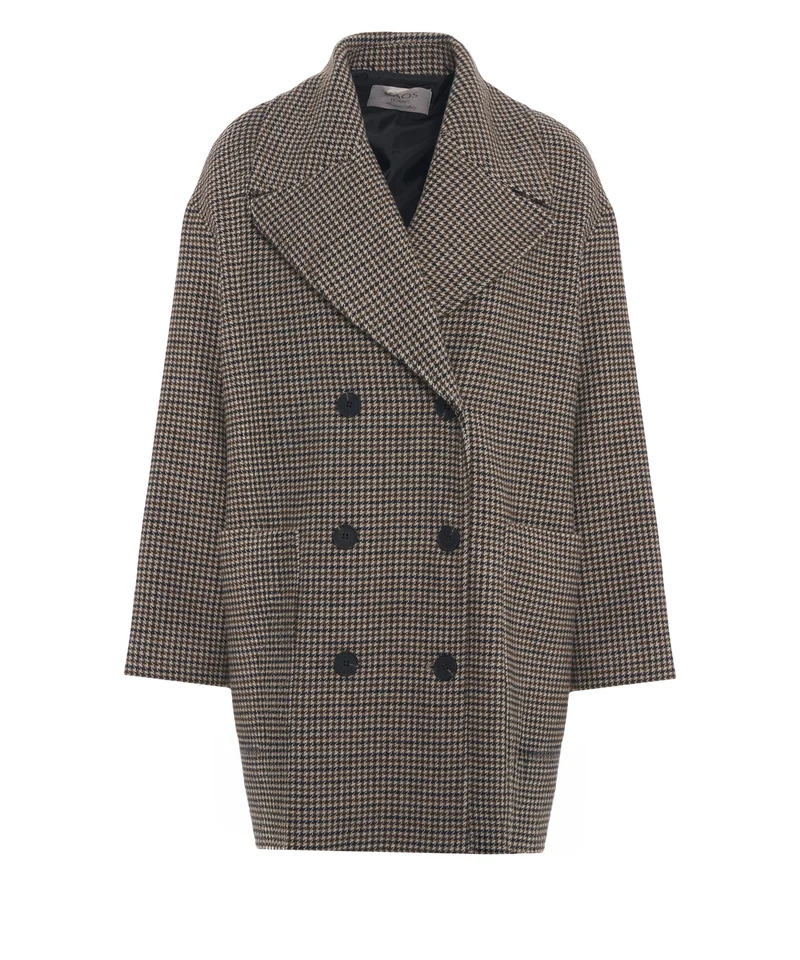 Cappotto con rever a dente