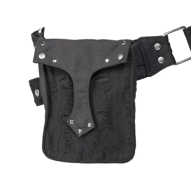 Damen-Punk-Riped-Nailed-Gürteltasche
