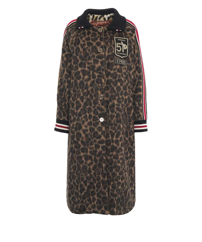 Cappotto con applicazioni logo