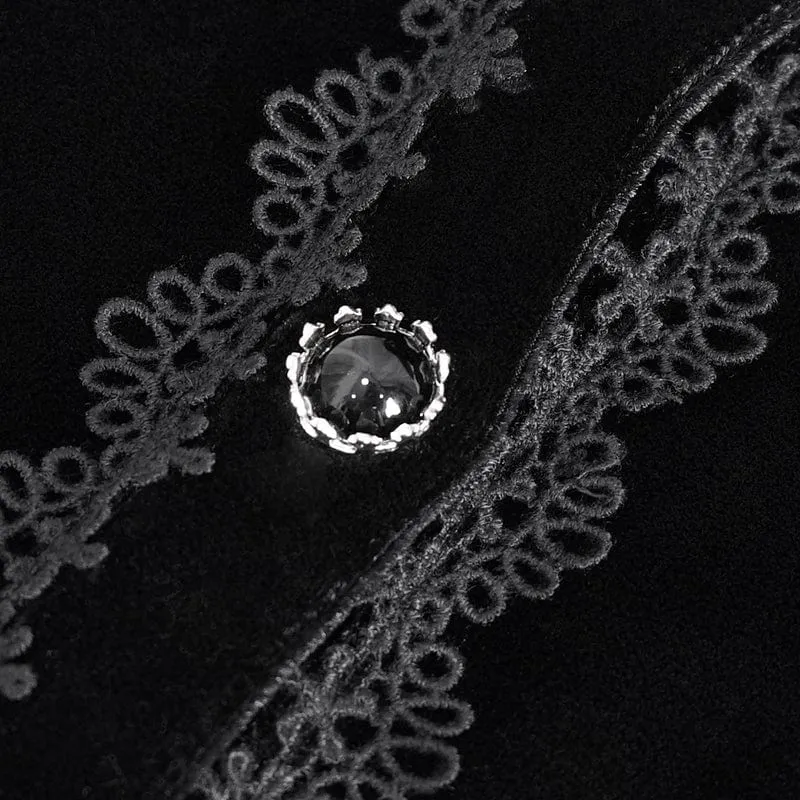Gothic-Splice-Cape für Damen mit Neckholder-Samtoberteil