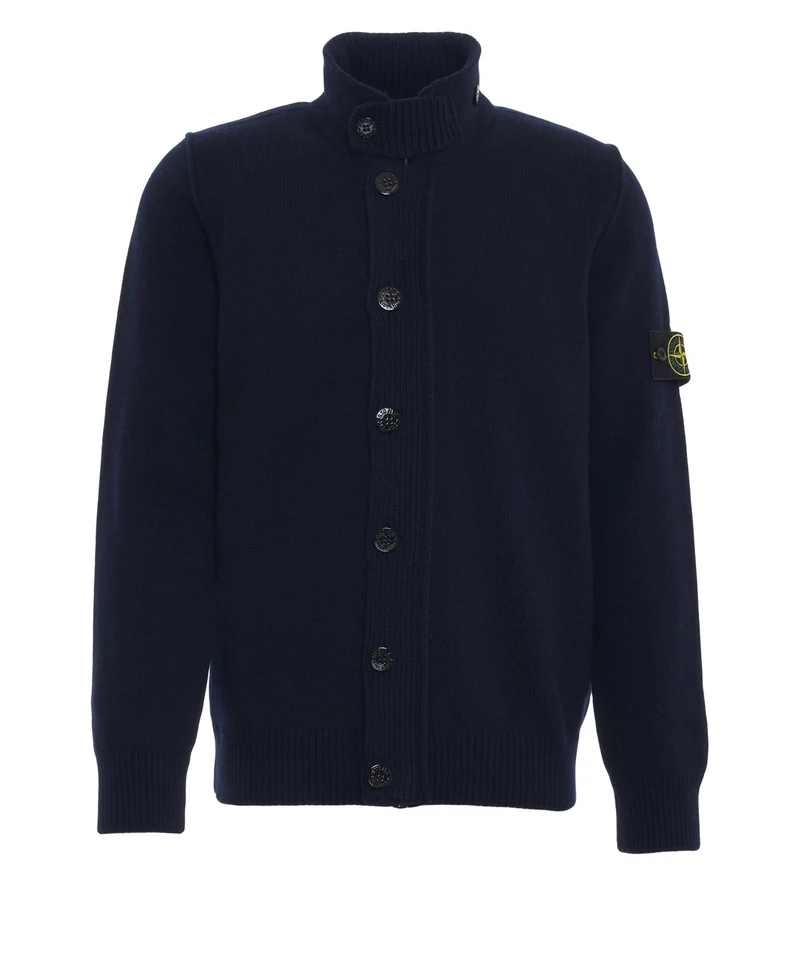 Cardigan con patch logo