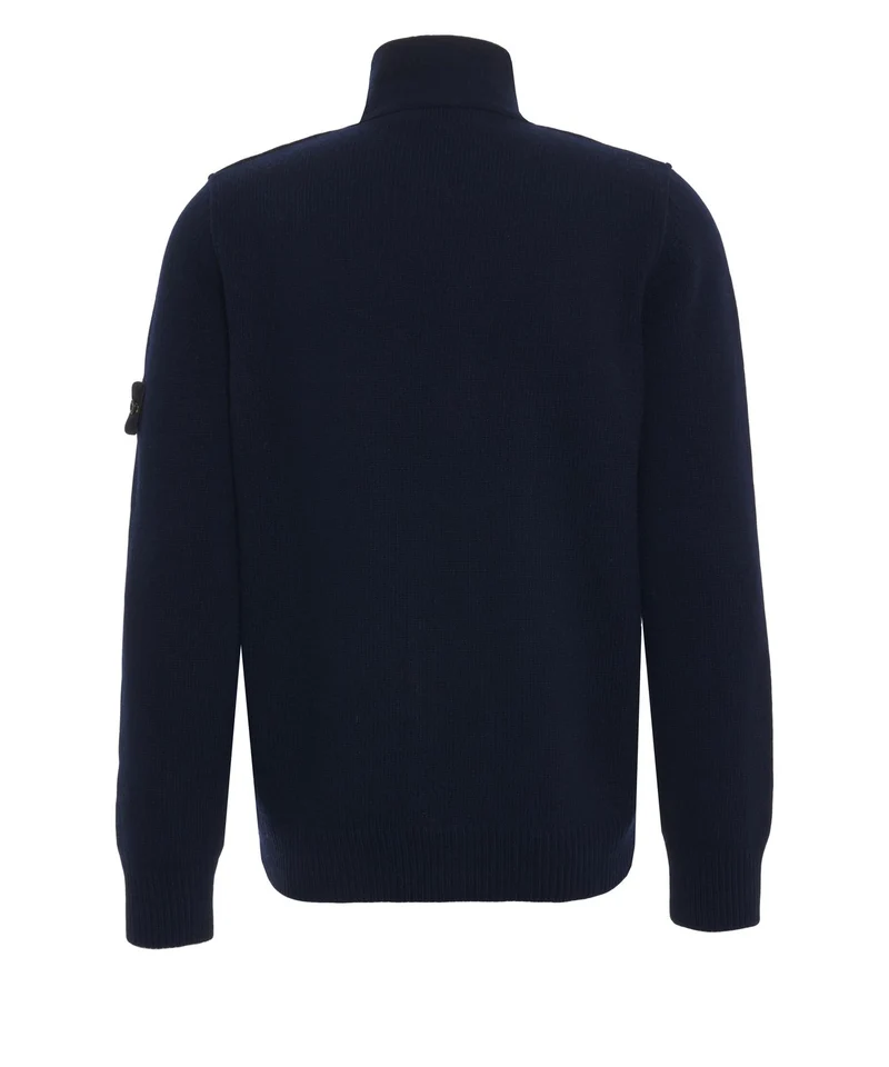 Cardigan con patch logo