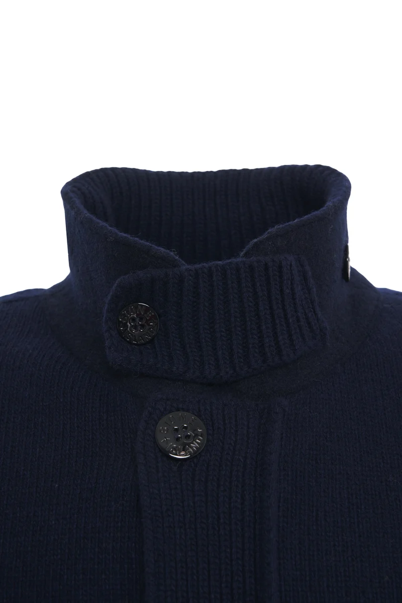 Cardigan con patch logo
