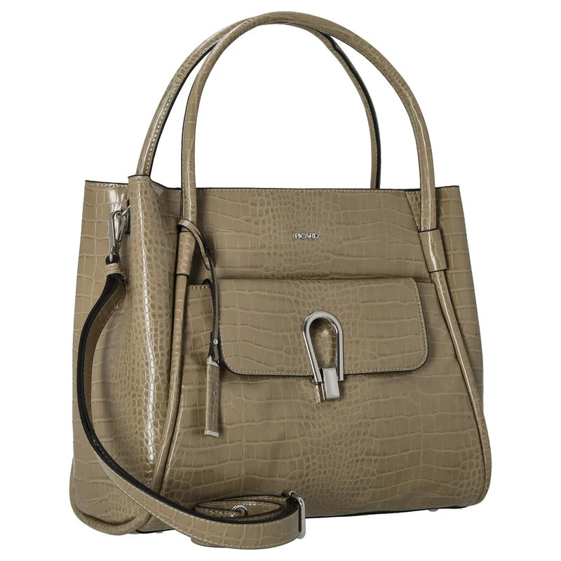 Picard Croco - Bolso de mano 36 cm Synthetik (cactus)