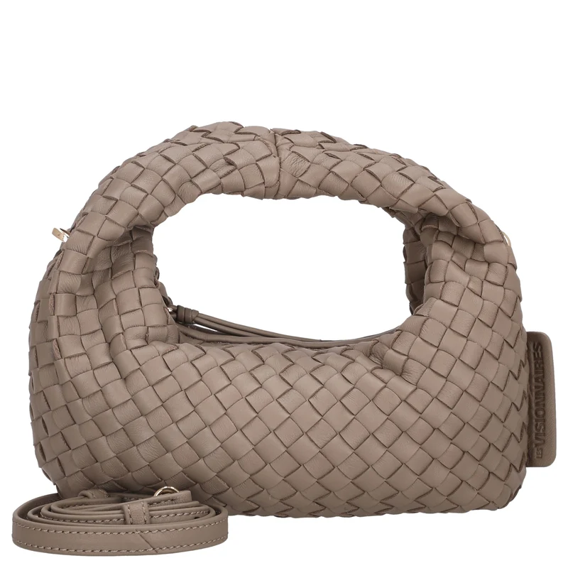 Les Visionnaires Greta Micro Weave Silky - Bolso de mano 20 cm (cappuccino beige)