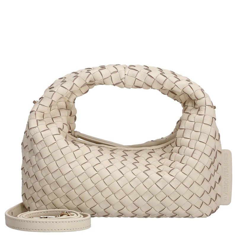 Les Visionnaires Greta Micro Weave Silky - Bolso de mano 20 cm (vanilla)