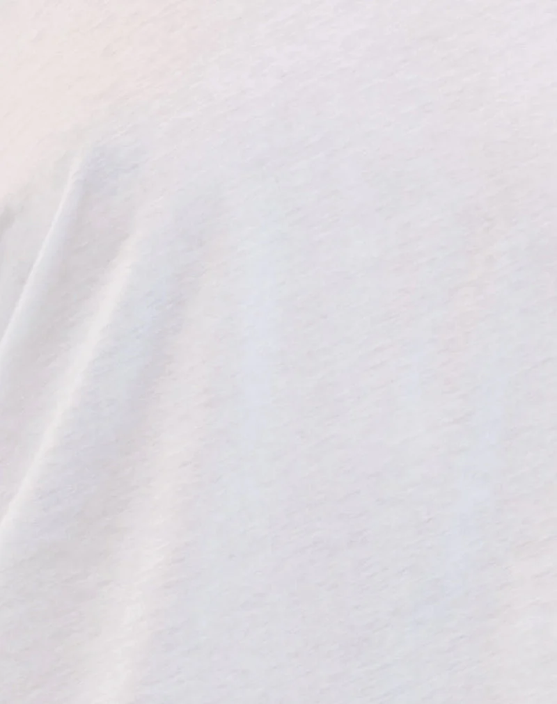 Daman Schulternahes Basic-Jersey-Top in Weiß