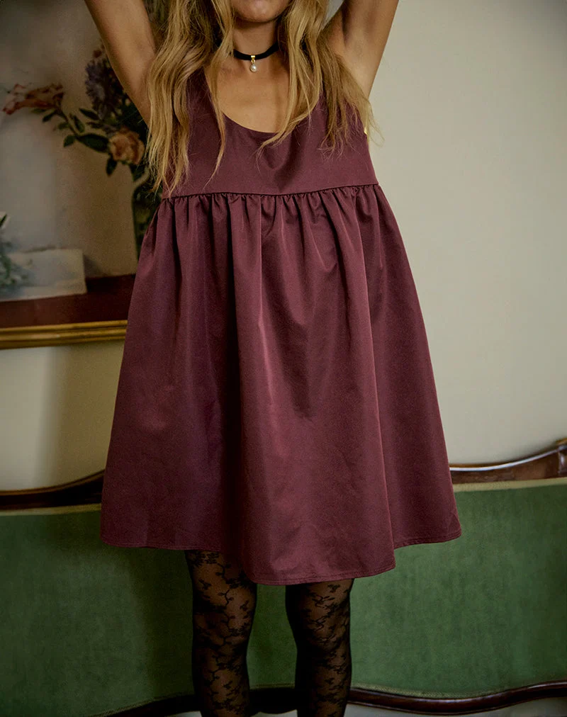 Marona Kleid in Dunkelbeere