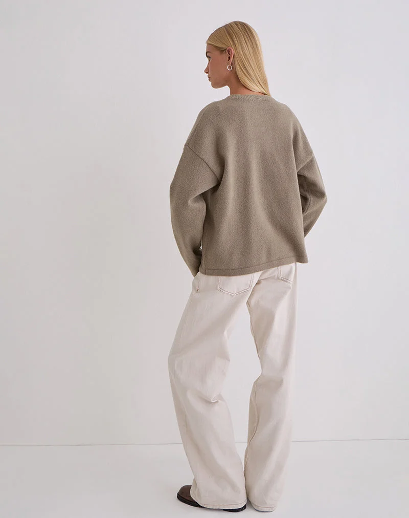 Maureen Strickjacke in Taupe