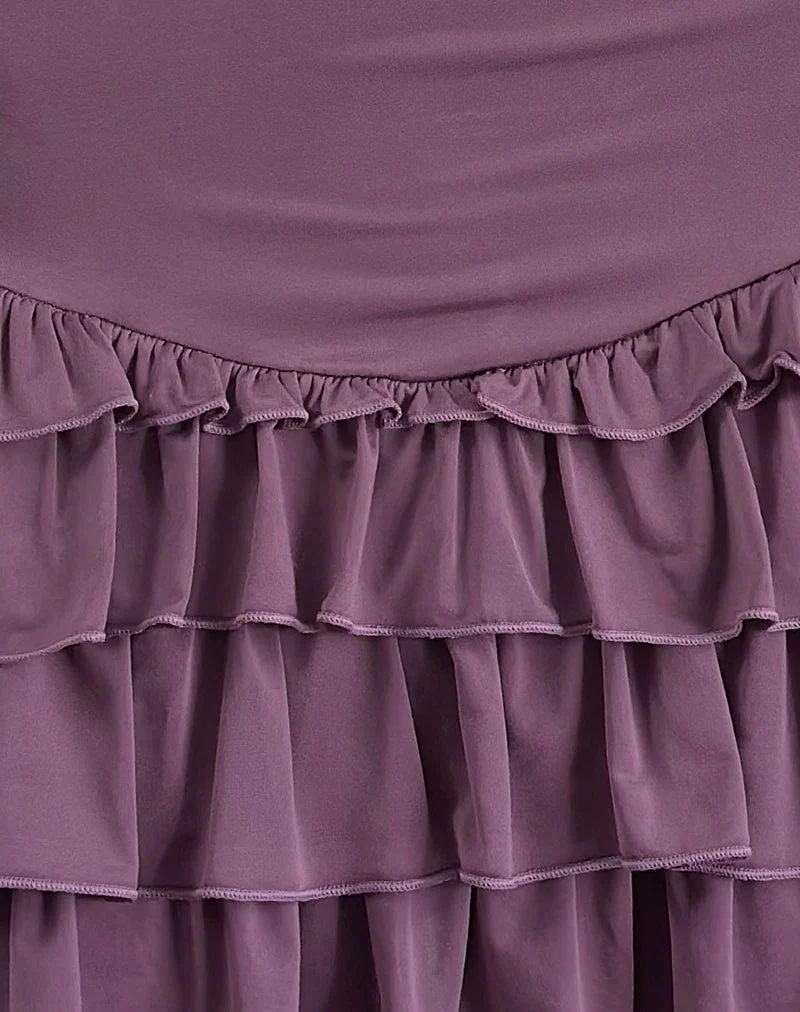 Laine Mini-Kleid mit Neckholder aus glitzerndem Mulberry