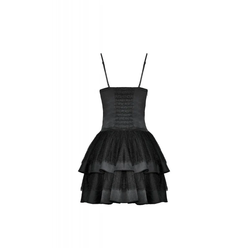 Gothic-Kleid für Damen, zweifarbig, mehrlagig, Abschlusskleid