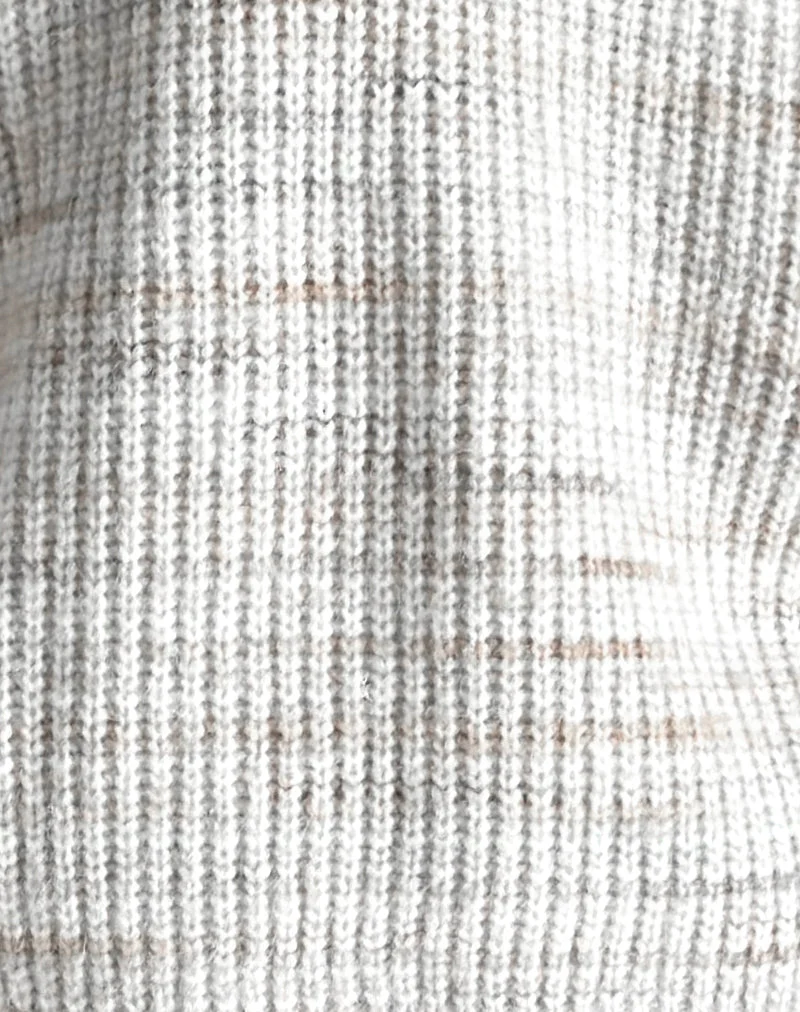 Karu Pullover aus neutralem gebürstetem Strick