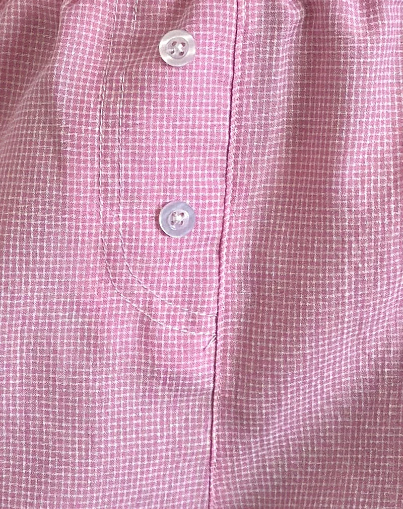 Voir Short aus Popeline Gingham Rosa