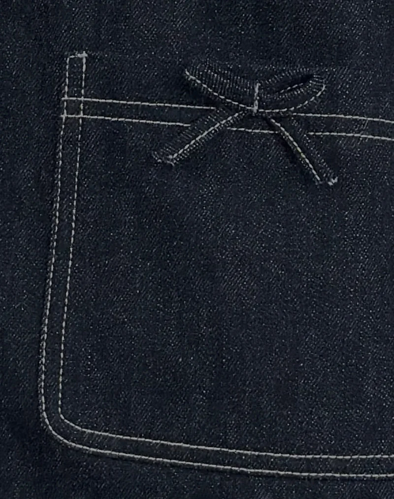 Rosdi Jacke mit Schleifenverzierung in dunklem Indigo