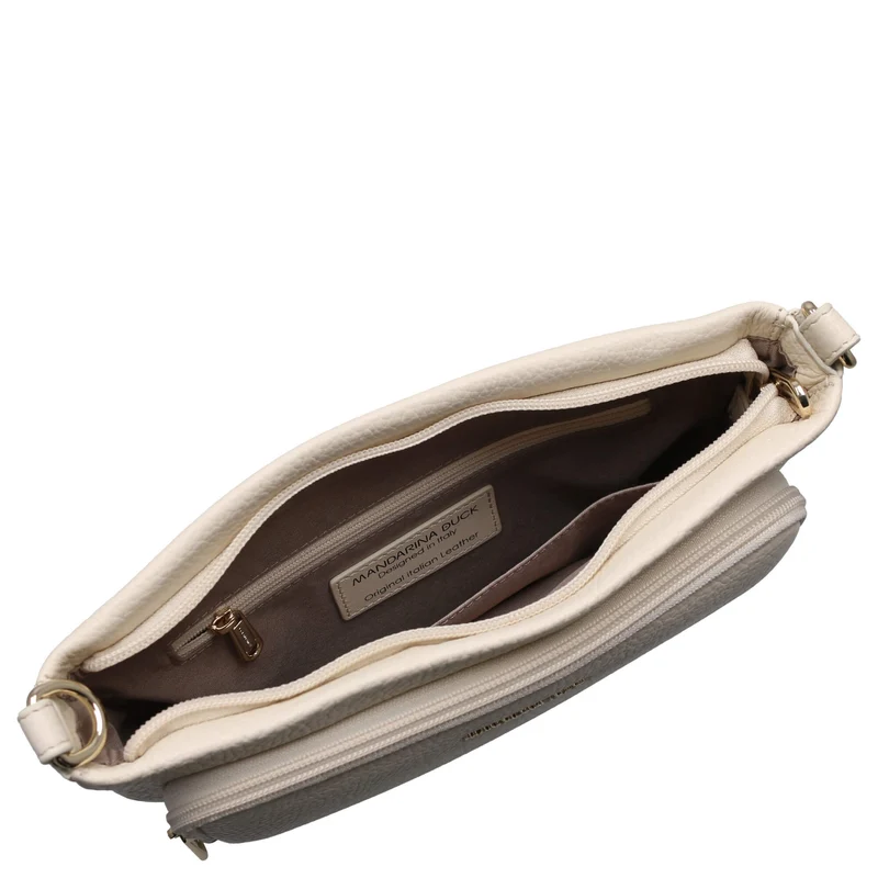 Mandarina Duck Mellow Leather - Bolso bandolera 23 cm (almond)
