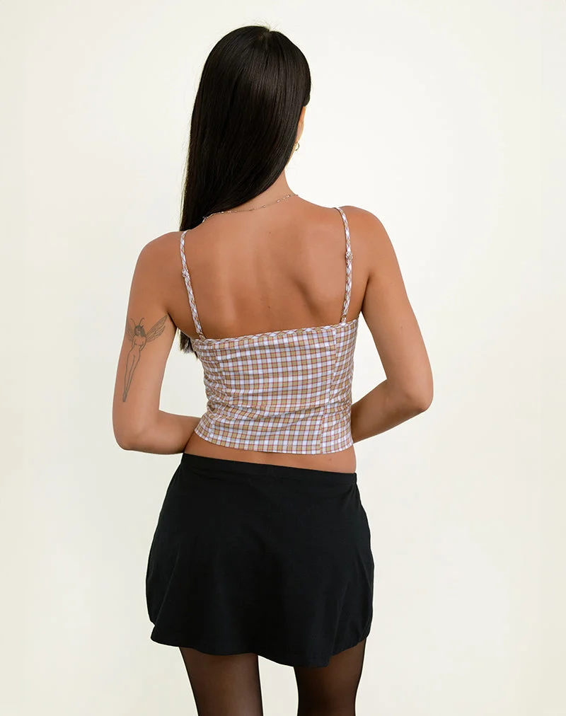 Kaita Cami Top in Rot und Gelb
