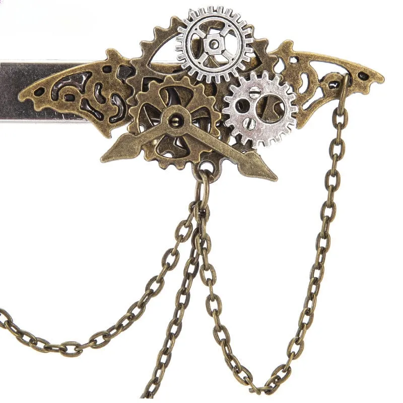 Haarspange mit Steampunk-Zahnradkette für Damen