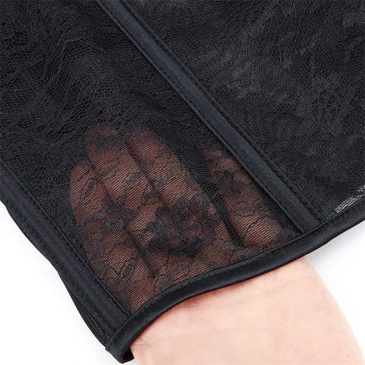 Transparentes Vollbrustkorsett aus Gothic-Spitze für Damen