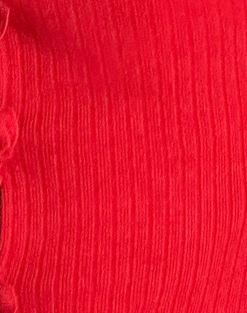 Harpan Rosette Front Top in Rot
