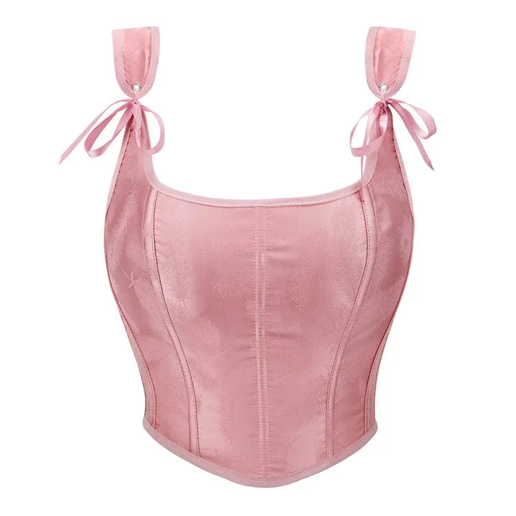 Damen-Bustier mit Grunge-Schnürung und Federdruck