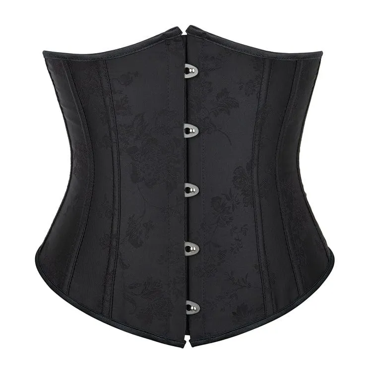 Damen Gothic-Unterbrustkorsett zum Schnüren mit Blumenmuster