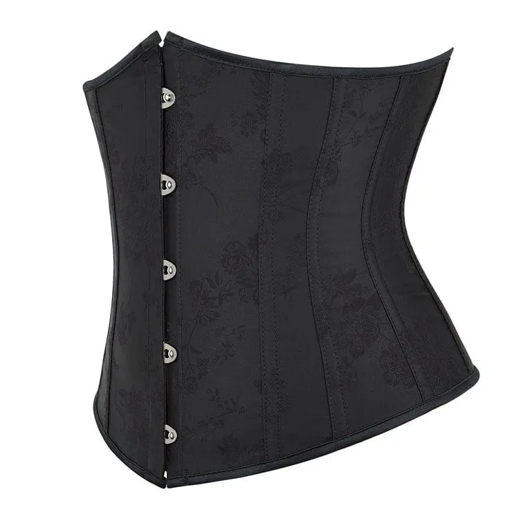 Damen Gothic-Unterbrustkorsett zum Schnüren mit Blumenmuster