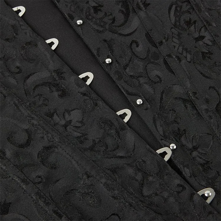 Damen Gothic Unregelmäßiges Vollbrustkorsett mit Blumenmuster