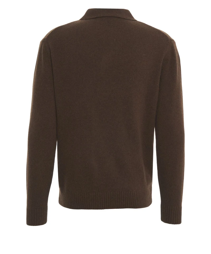 Maglione polo in cashmere
