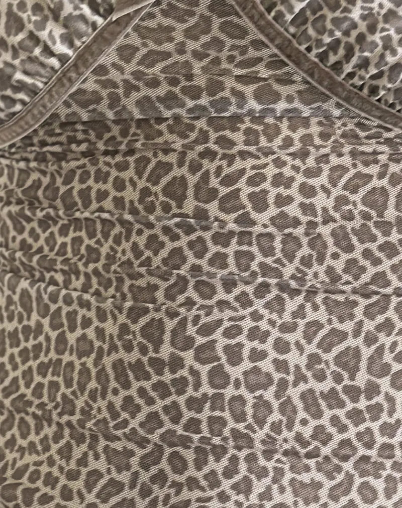 Jarita Cami Top in zierlichem Leopard Hellbraun