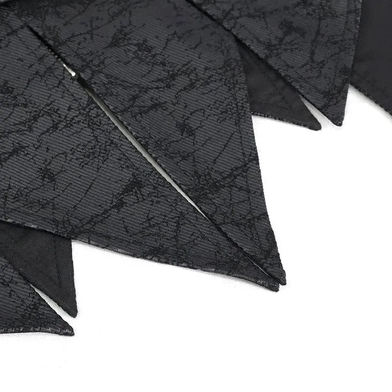 Unregelmäßige Gothic-Schnürweste für Damen mit abnehmbarem Kragen
