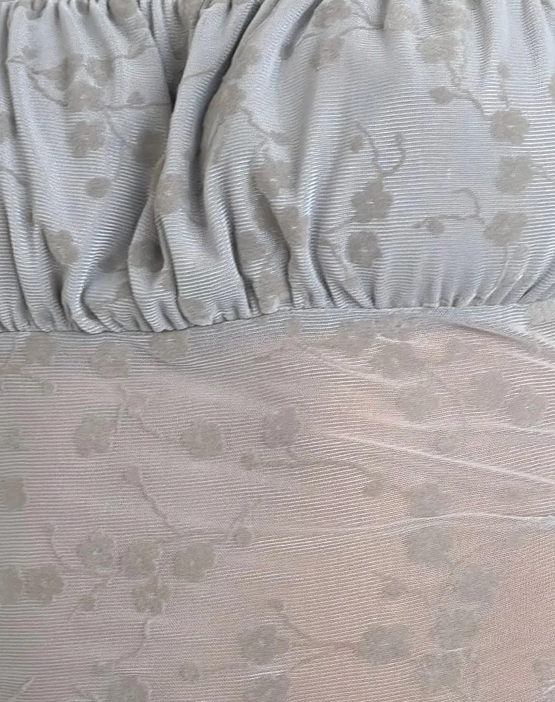 Jamet Top in Flock Chic Petals Grau
