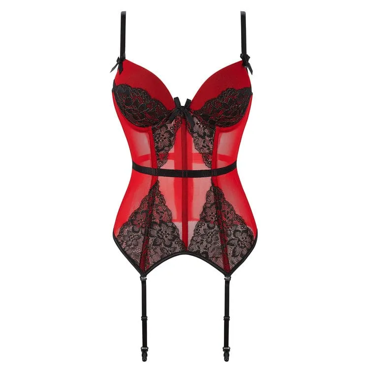 Damen Gothic Butterfly Lace Splice Vollbrustkorsett