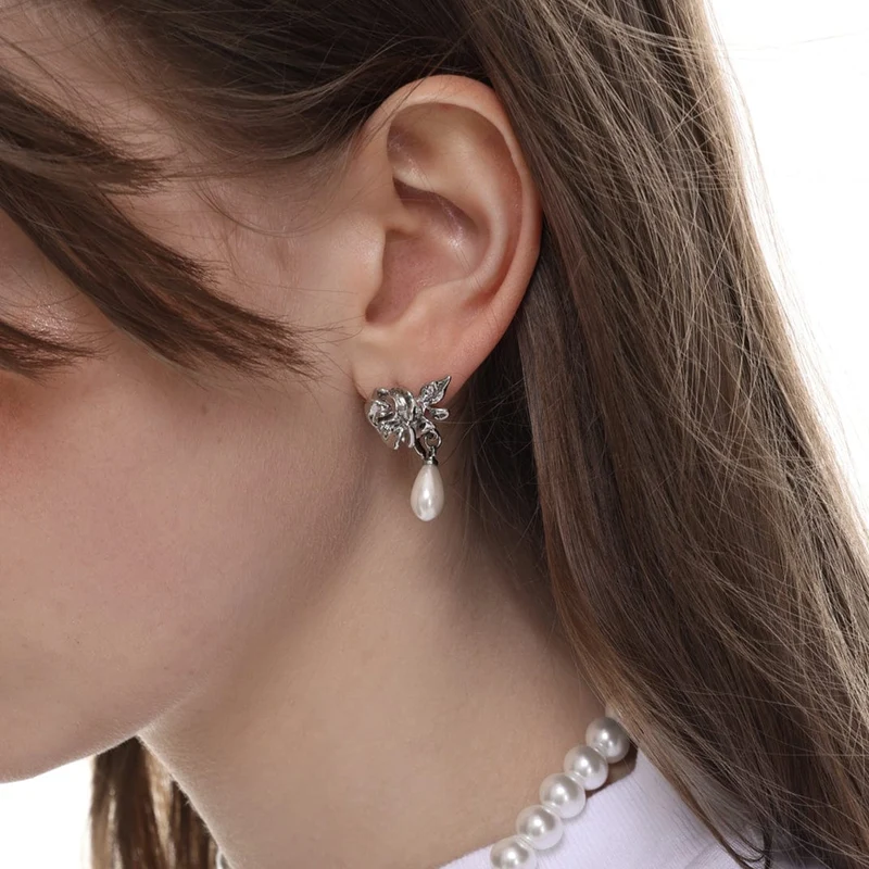 Damen-Ohrringe „Lolita Rose“ mit Perlen