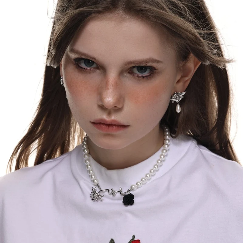 Damen-Ohrringe „Lolita Rose“ mit Perlen