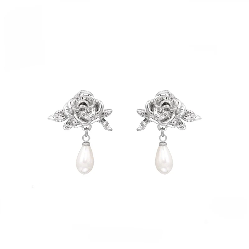 Damen-Ohrringe „Lolita Rose“ mit Perlen