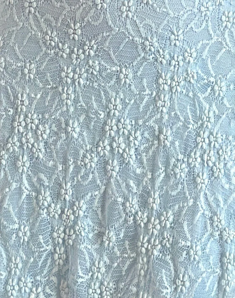 Codami Mini-Kleid mit Neckholder aus eisblauer Spitze