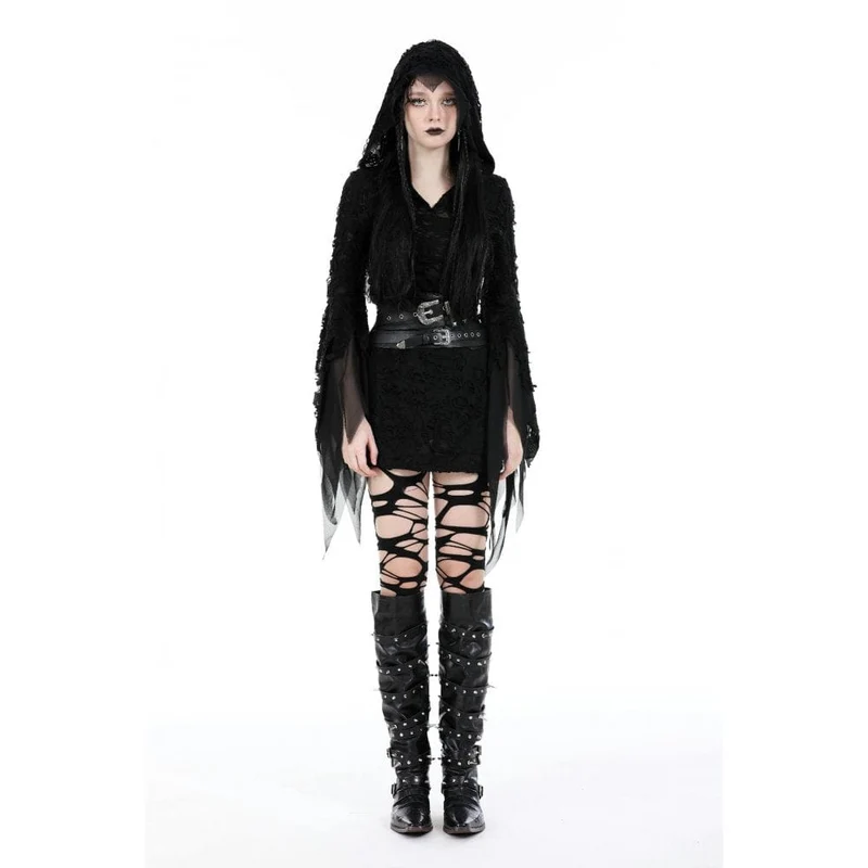 Damen Gothic Unterbrustkorsett aus Kunstleder mit Nietenschnalle