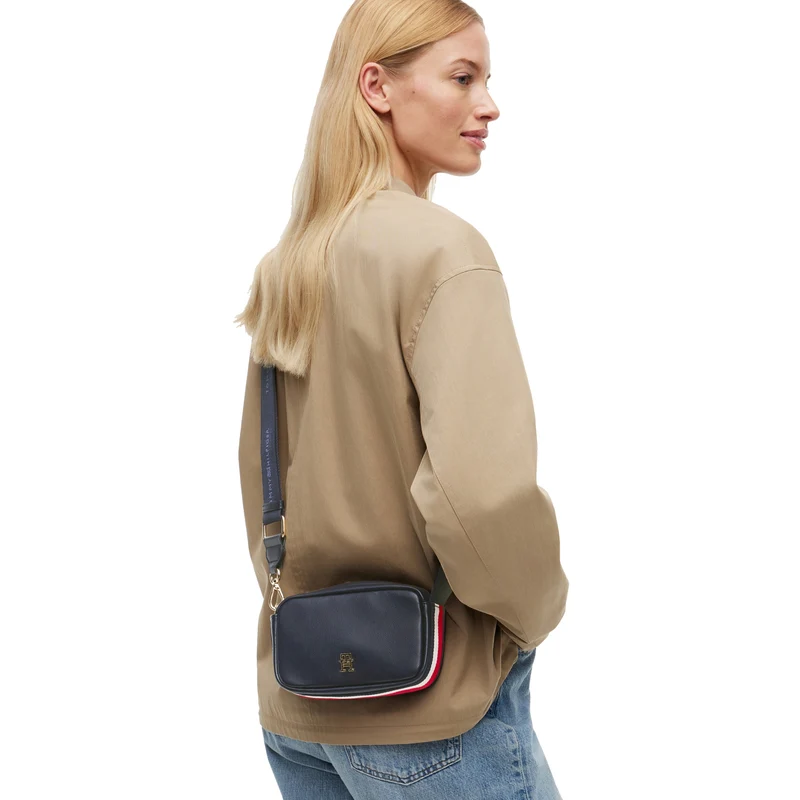 Tommy Hilfiger Logotape Camera Bag - Bolso bandolera 18 cm (space blue corp)