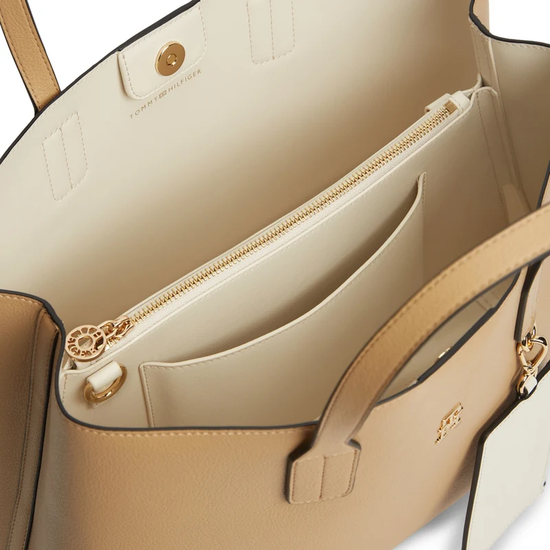 Tommy Hilfiger Icon Satchel - Bolso de mano 38 cm (classic khaki)