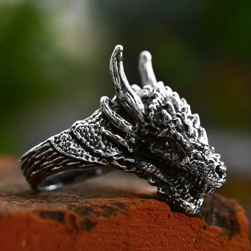 Punk-Drachenring für Herren