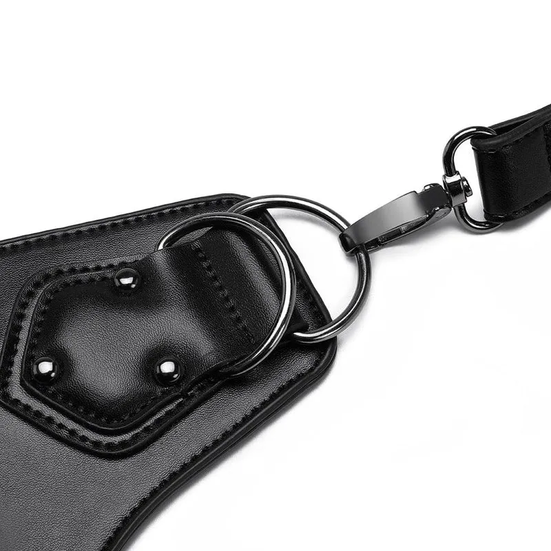 Herren Steampunk Chain Nailed Multifunktionale Kunstledertasche