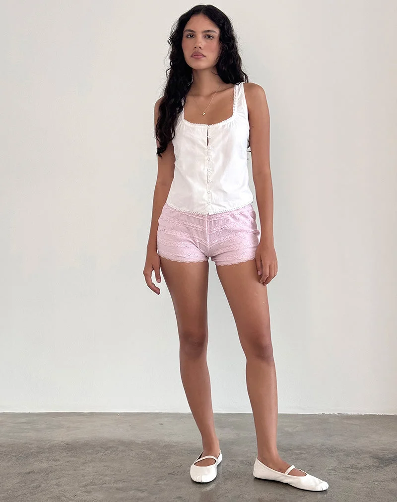 Fawn Top aus Popeline Weiß
