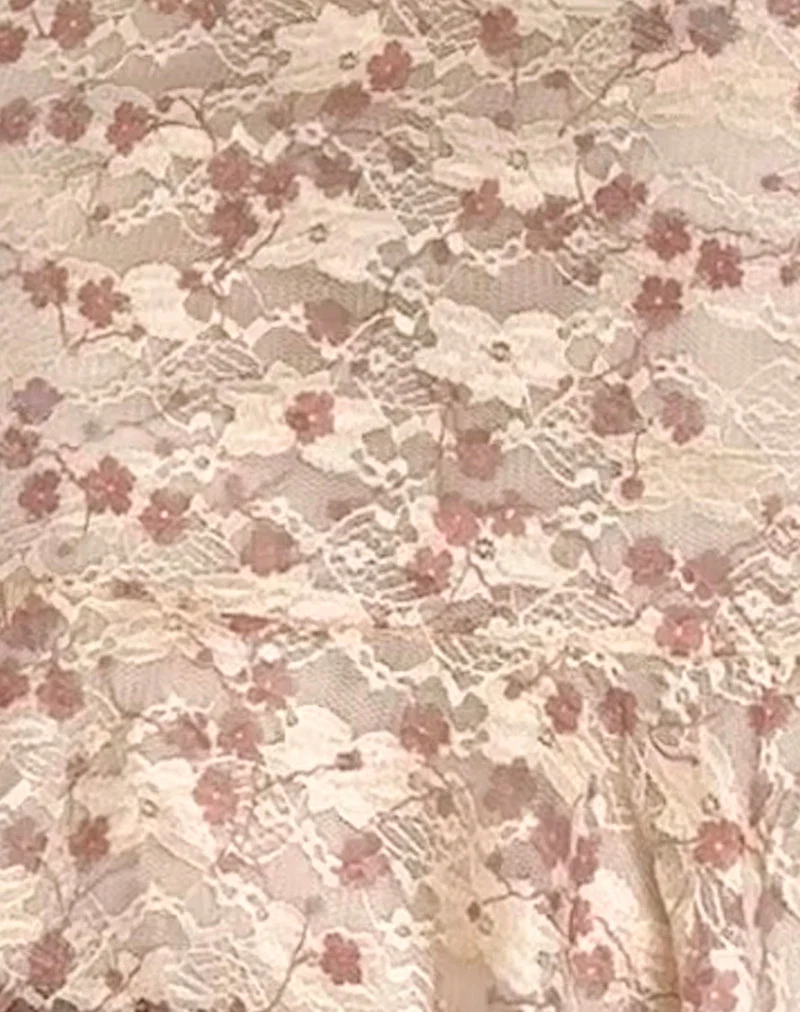 Akmu Minikleid aus schicker blütenrosa Spitze