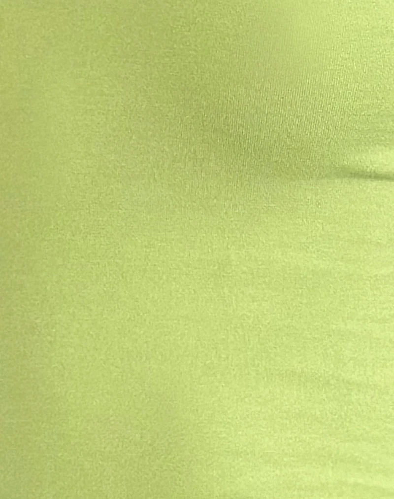 Jastiya-Platte in Grüner Banane mit Mahagoni-Einfassung