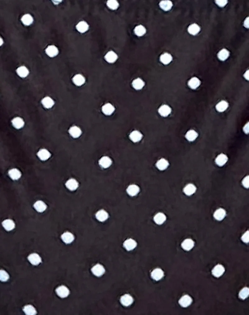 Pafriza Bikinioberteil in Schwarz und Blau Polka