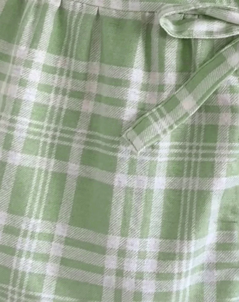 Kayvata Tie Front Top in Tischtuch Neo Mint