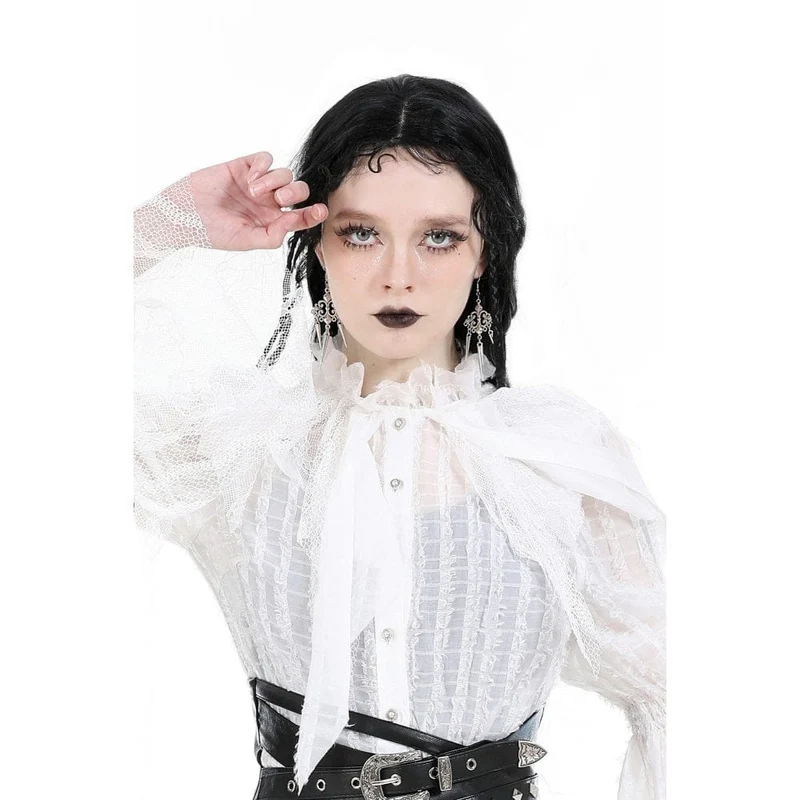 Damen-Ohrringe mit Gothic-Blumenmuster